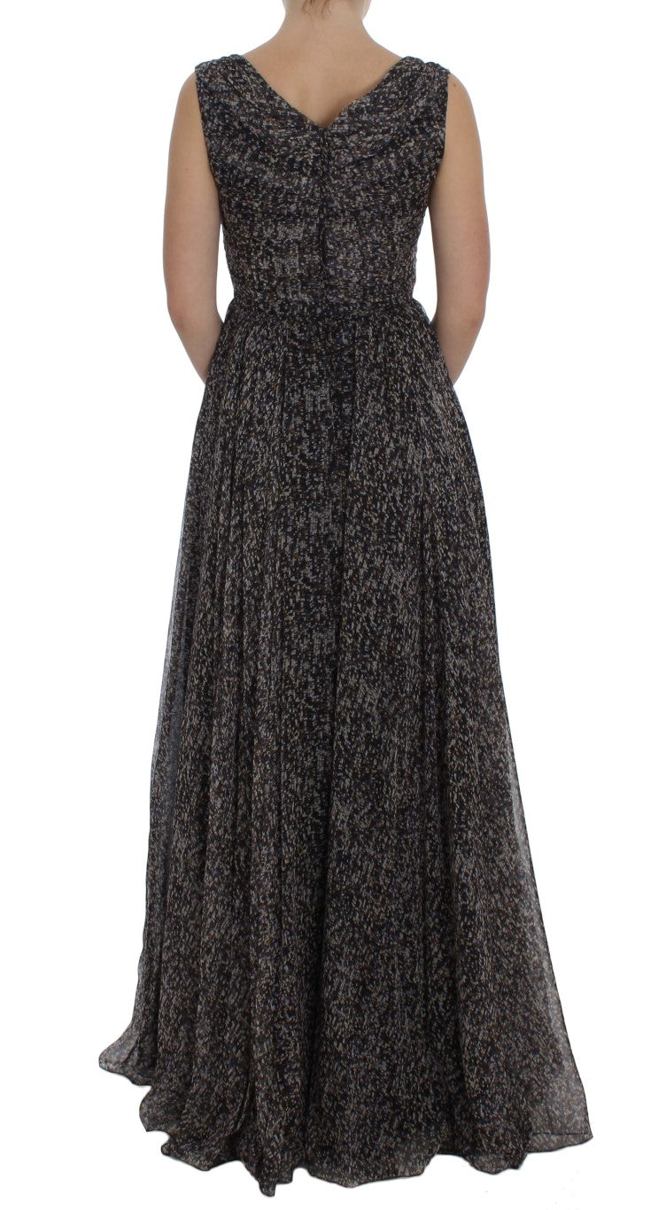 Robe longue Dolce & Gabbana en soie noire
