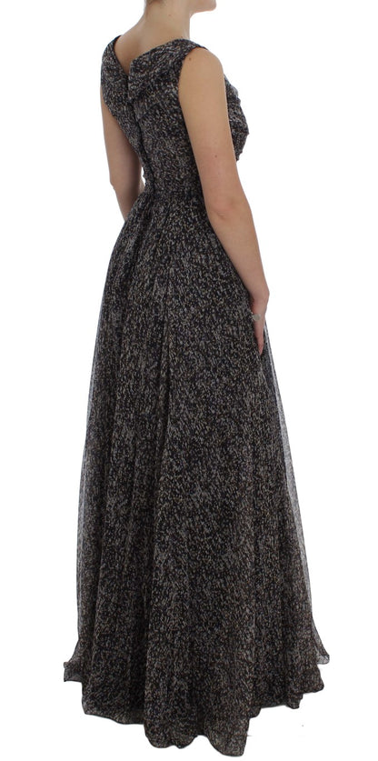 Robe longue Dolce & Gabbana en soie noire