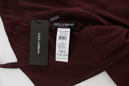 Robe longue fourreau stretch bordeaux Dolce & Gabbana