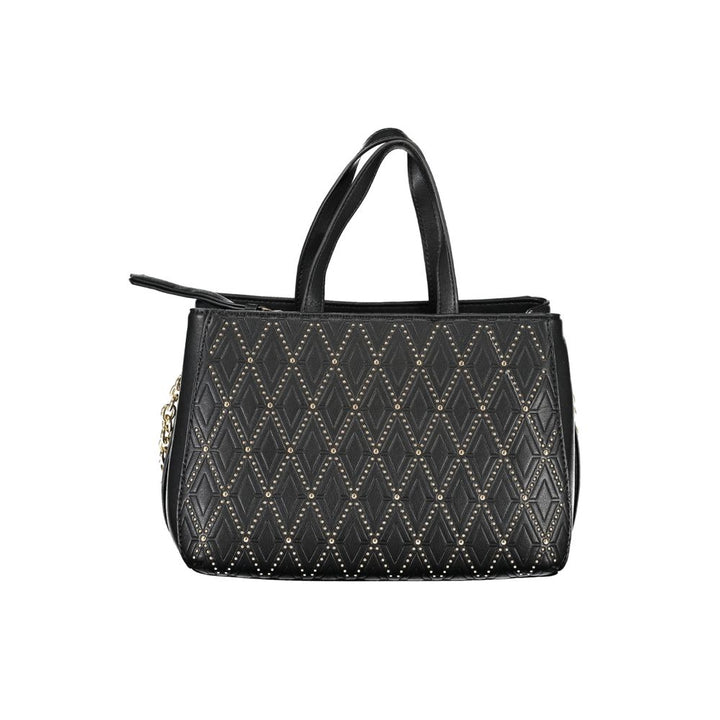 Mario Valentino Nero Poliuretano Donna Bag with Adjustable and Removable Strap