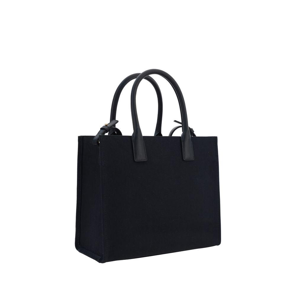 Bolso de hombro Versace de algodón negro