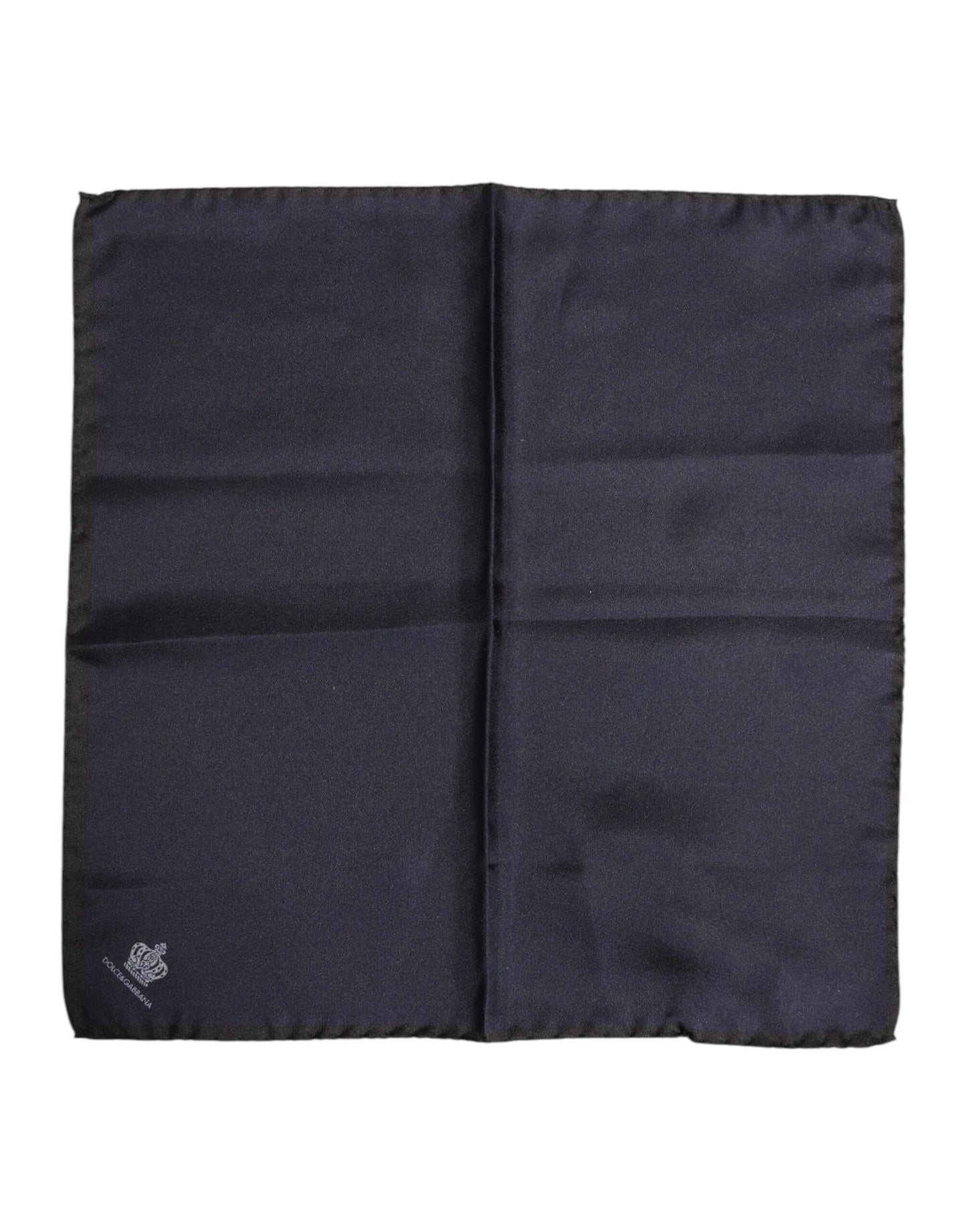 Foulard de seda cuadrado para hombre Dolce & Gabbana Blue DG Crown