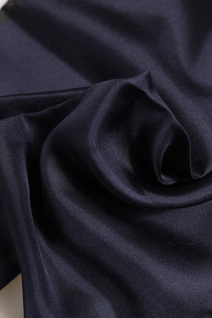 Foulard de seda cuadrado para hombre Dolce & Gabbana Blue DG Crown