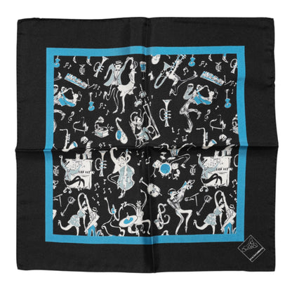 Foulard en soie Dolce & Gabbana Jazz Club noir pour homme