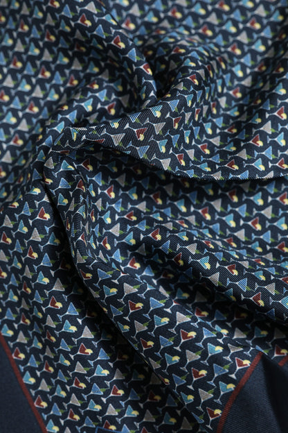 Foulard carré en soie bleu Dolce & Gabbana