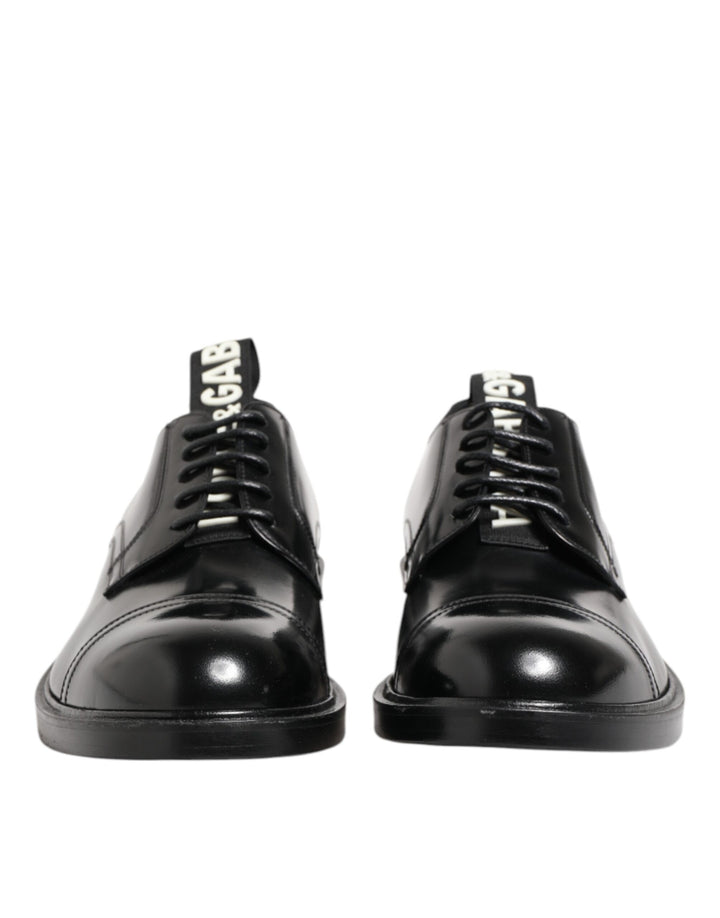 Zapatos formales Dolce & Gabbana de piel negra con cordones para hombre