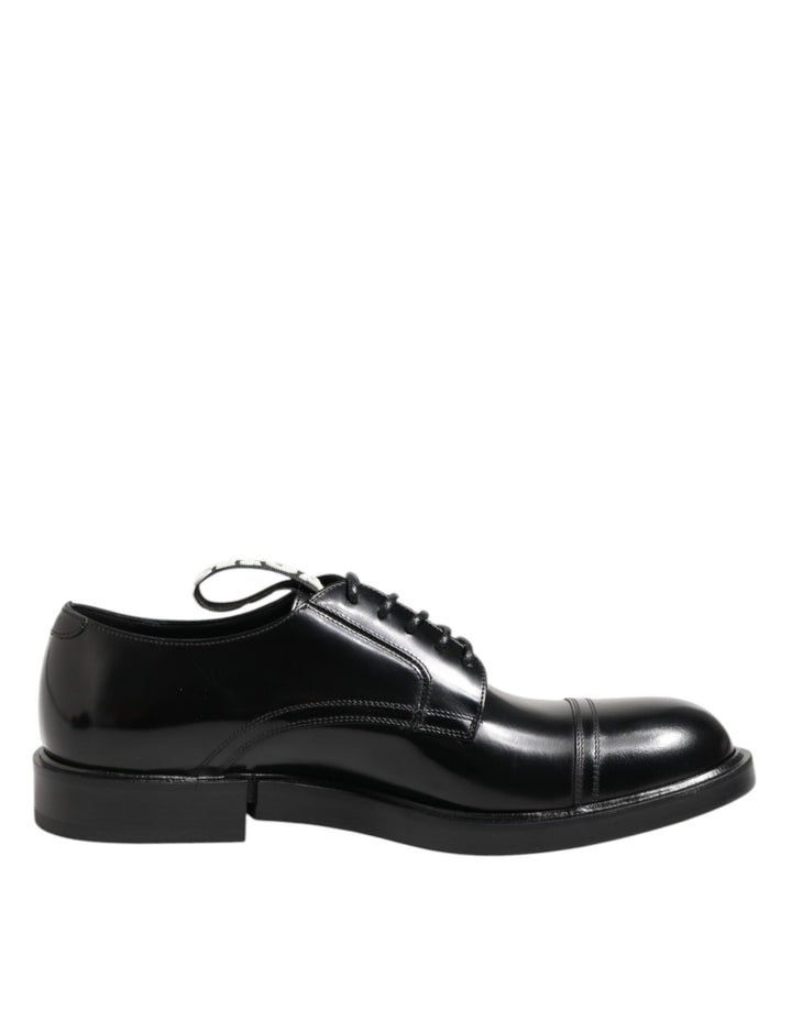 Zapatos formales Dolce & Gabbana de piel negra con cordones para hombre