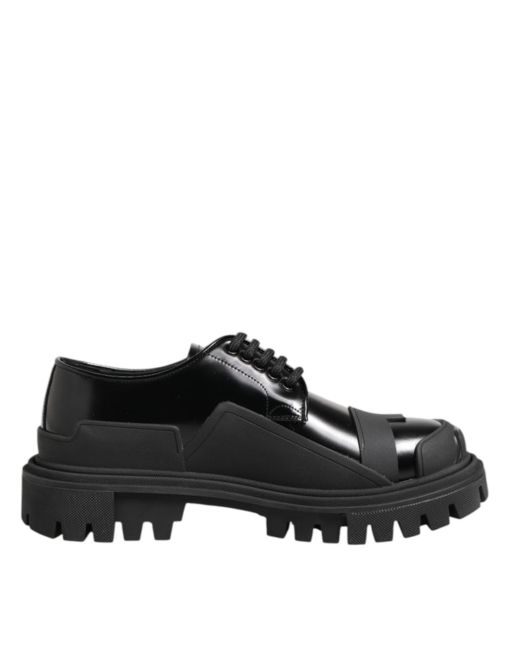 Zapatos Derby de trekking Dolce & Gabbana de charol negro