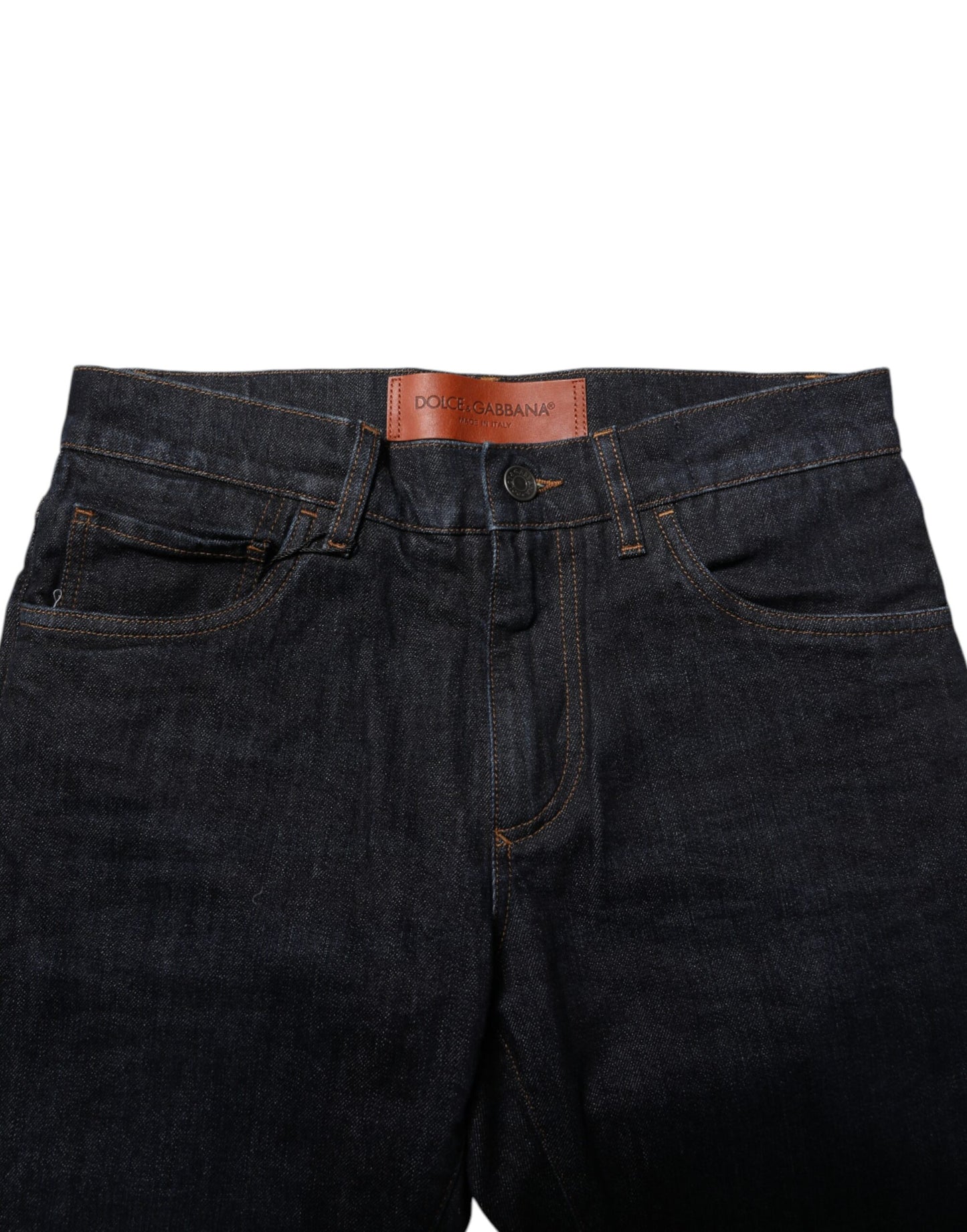 Jeans ajustados de algodón negro Dolce & Gabbana para hombre