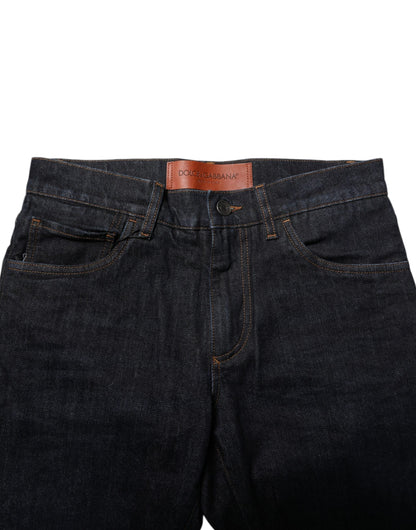 Jeans ajustados de algodón negro Dolce & Gabbana para hombre