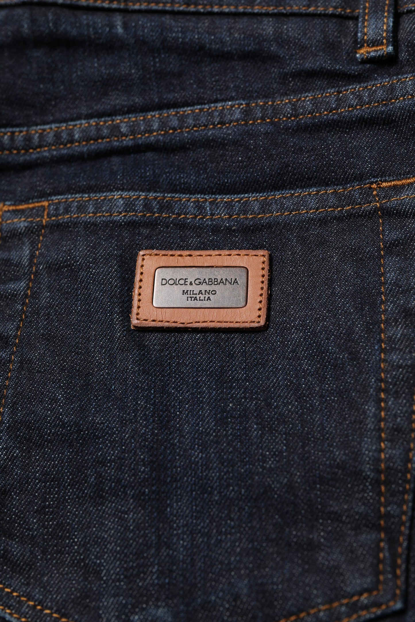 Jeans ajustados de algodón negro Dolce & Gabbana para hombre