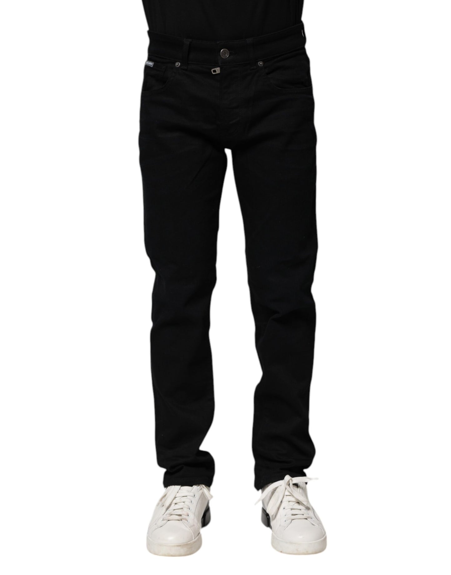 Dolce & Gabbana Vaqueros pitillo de algodón negros
