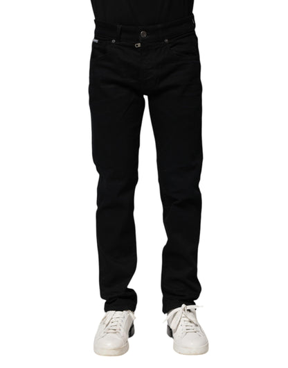 Dolce & Gabbana Vaqueros pitillo de algodón negros