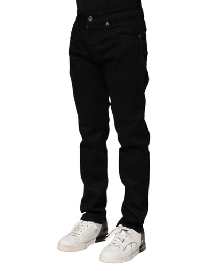 Dolce & Gabbana Vaqueros pitillo de algodón negros