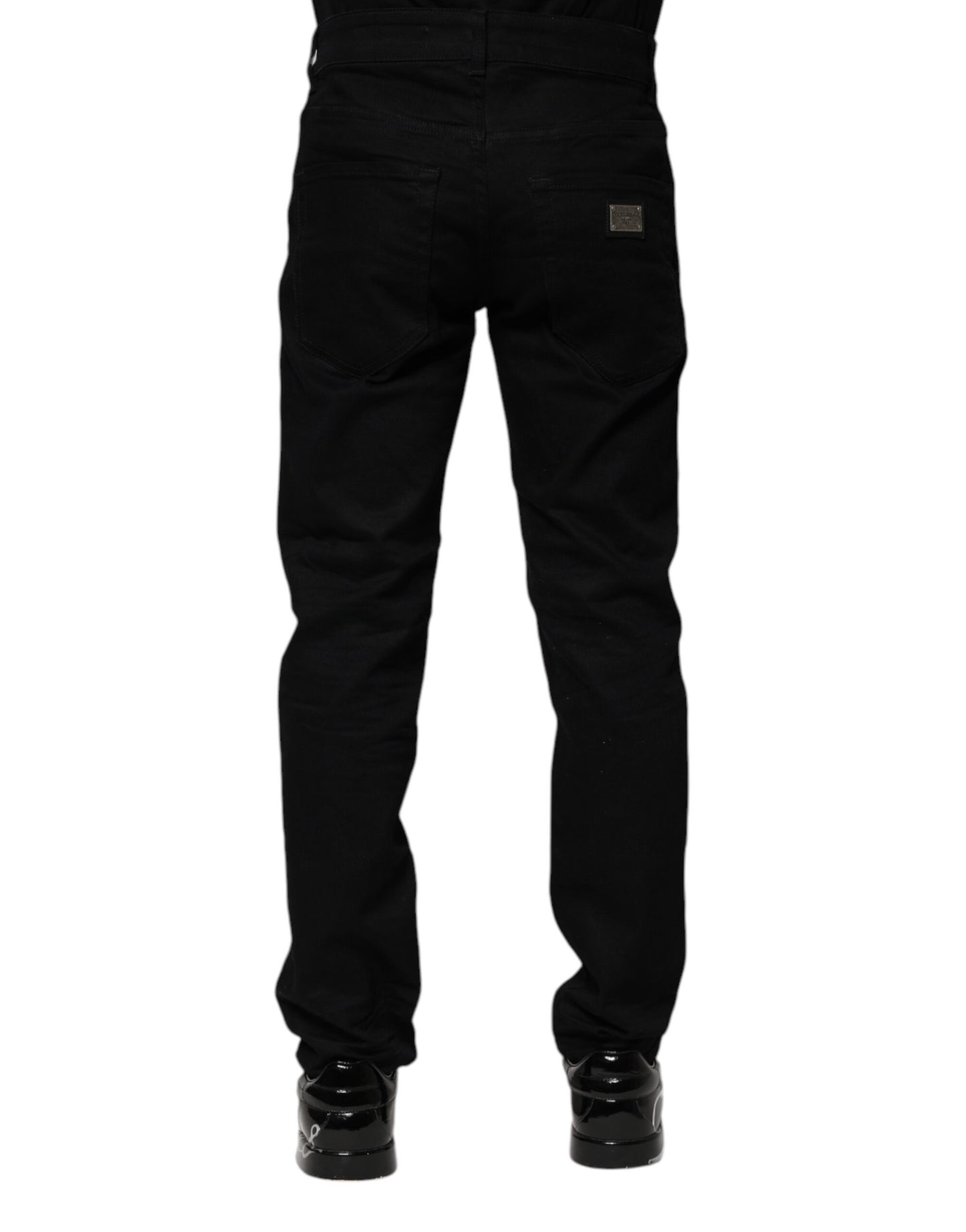 Dolce & Gabbana Vaqueros pitillo de algodón negros