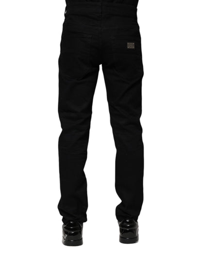 Dolce & Gabbana Vaqueros pitillo de algodón negros
