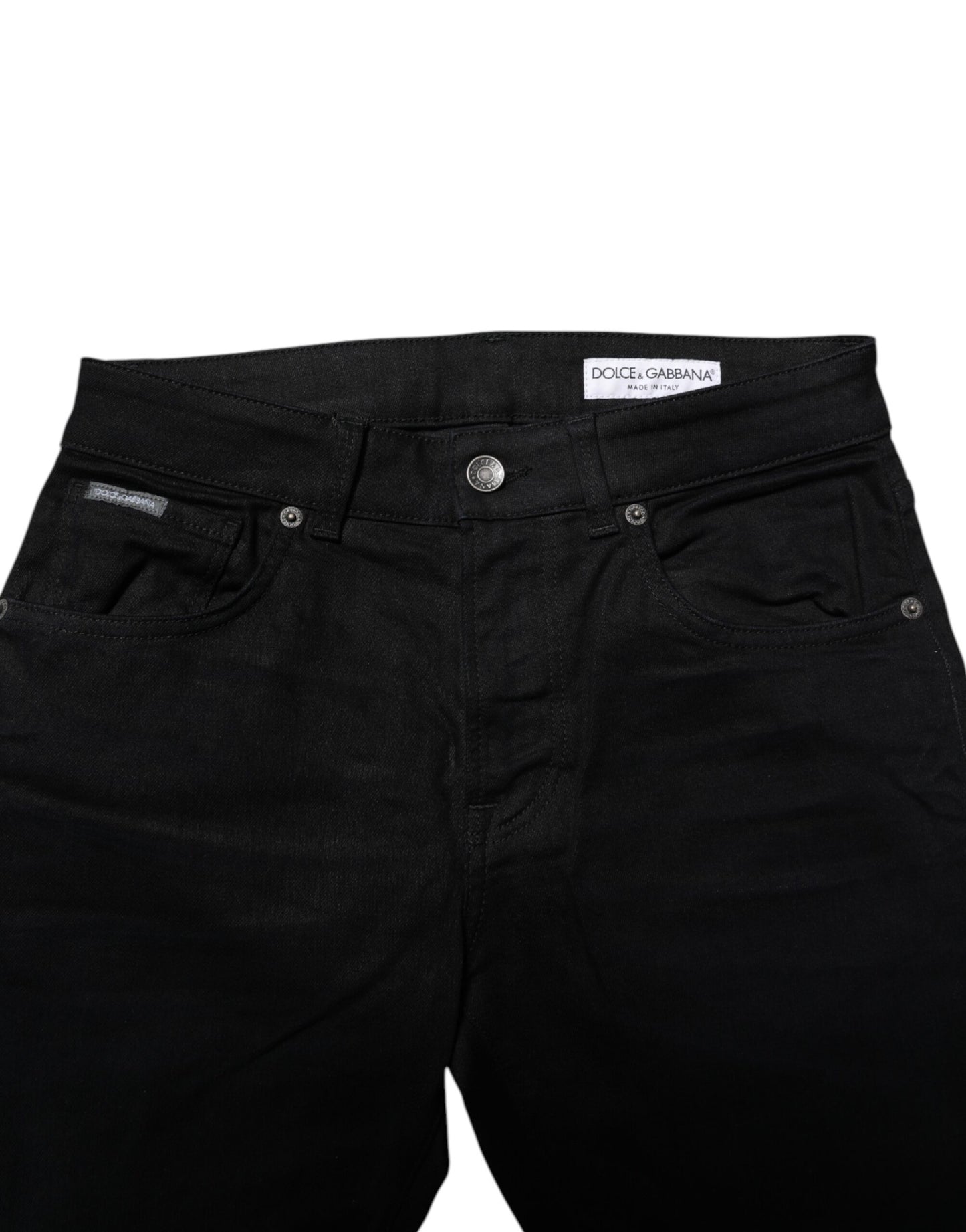 Dolce & Gabbana Vaqueros pitillo de algodón negros