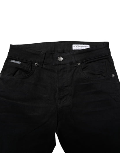 Dolce & Gabbana Vaqueros pitillo de algodón negros