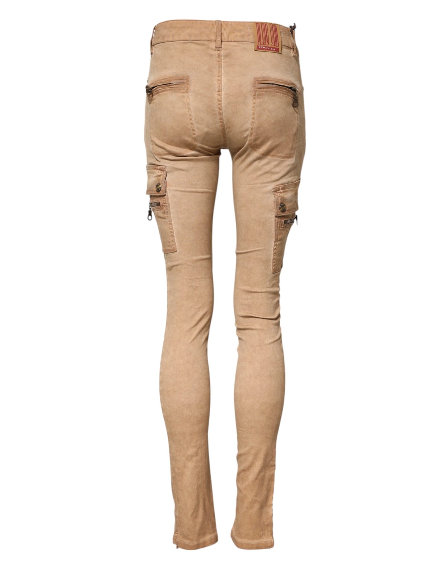 PLEIN SUD Brown Cotton Mid Waist Skinny Denim Jeans
