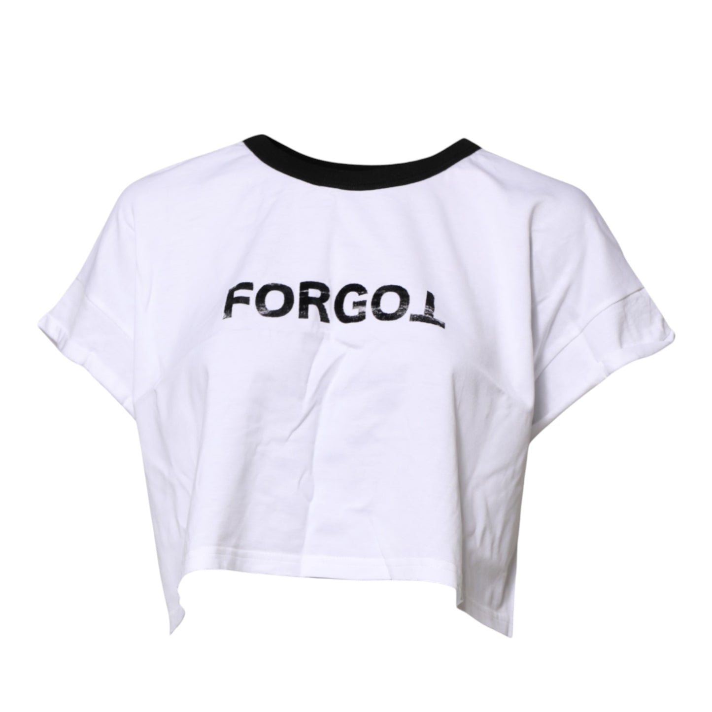 T-shirt court à col ras du cou et imprimé graphique blanc Dolce & Gabbana