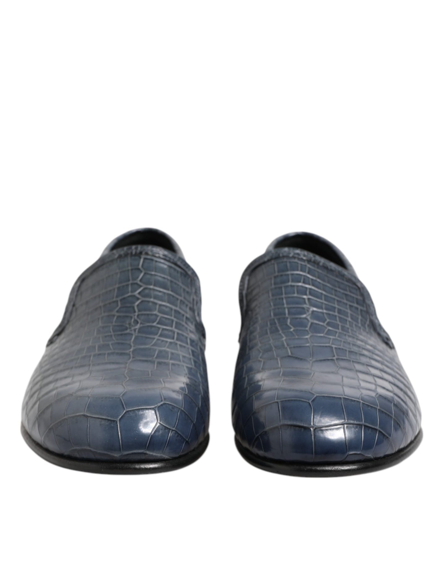 Mocassins à enfiler en cuir exotique bleu Dolce & Gabbana pour homme