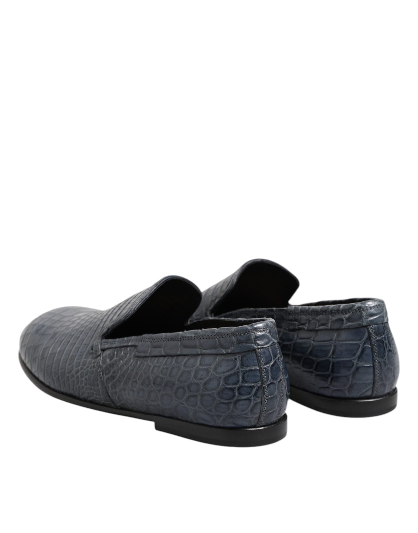 Mocassins à enfiler en cuir exotique bleu Dolce & Gabbana pour homme