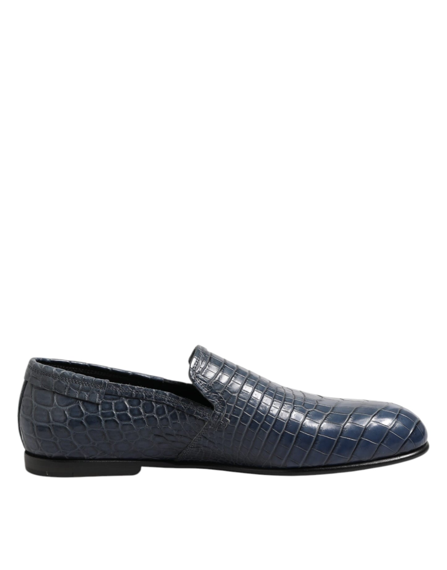 Mocassins à enfiler en cuir exotique bleu Dolce & Gabbana pour homme