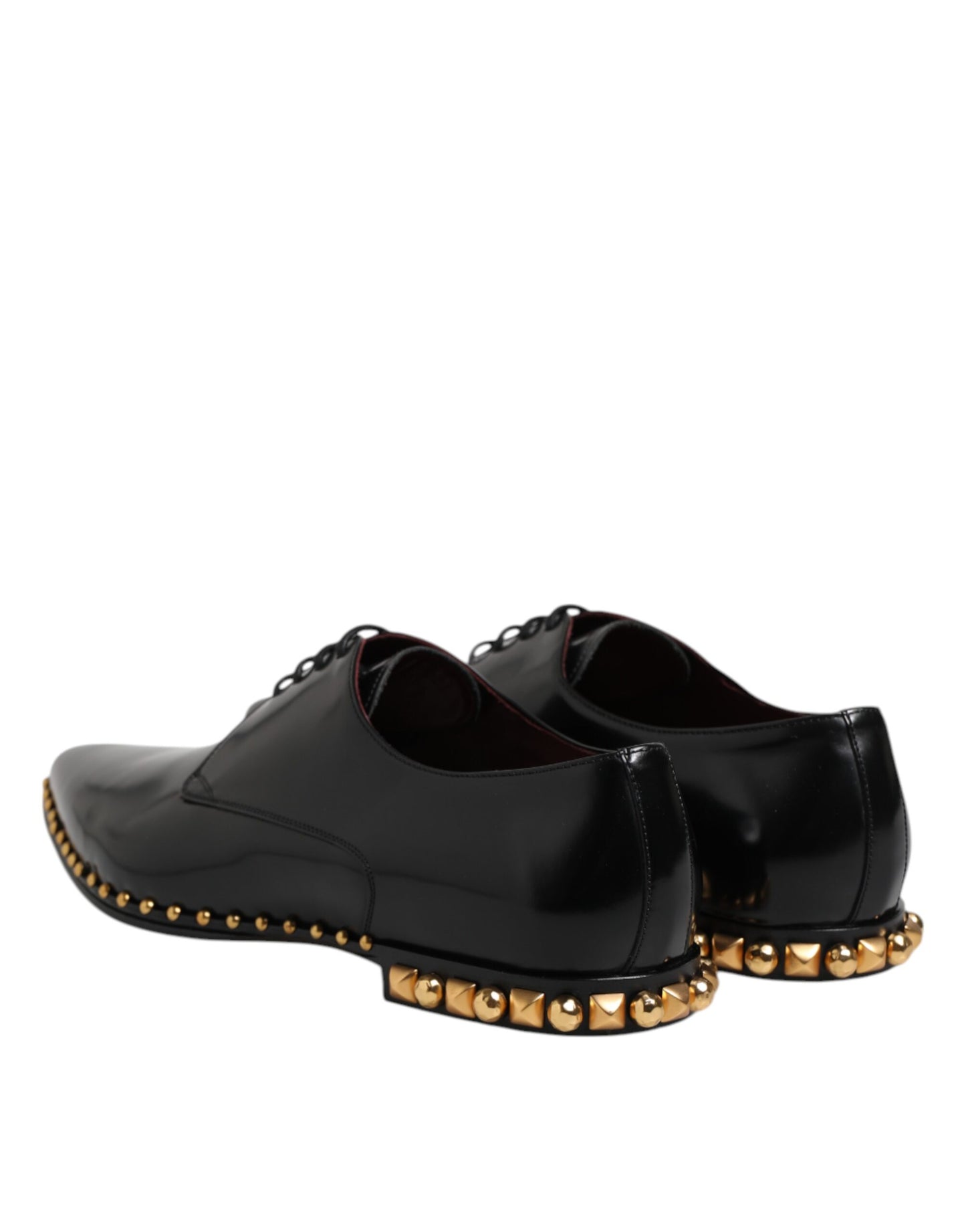 Zapatos de vestir tipo derby de cuero negro con tachuelas para hombre Dolce & Gabbana