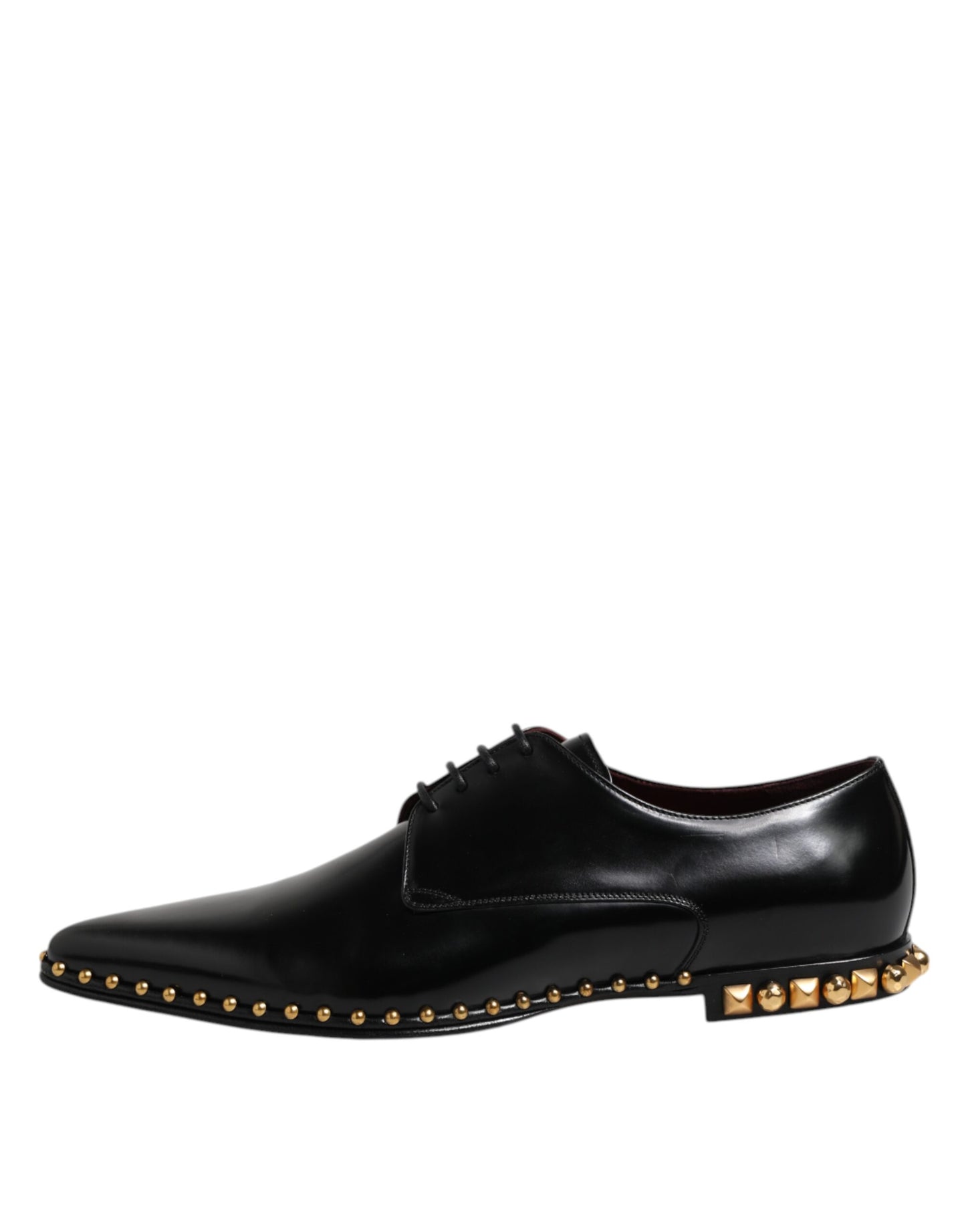 Zapatos de vestir tipo derby de cuero negro con tachuelas para hombre Dolce & Gabbana