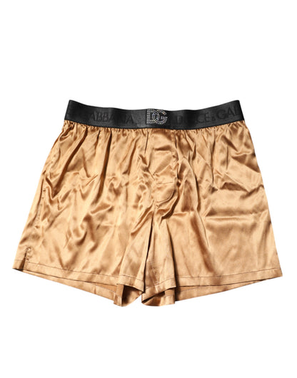 Dolce & Gabbana Boxer régulier beige pour homme avec masque de sommeil