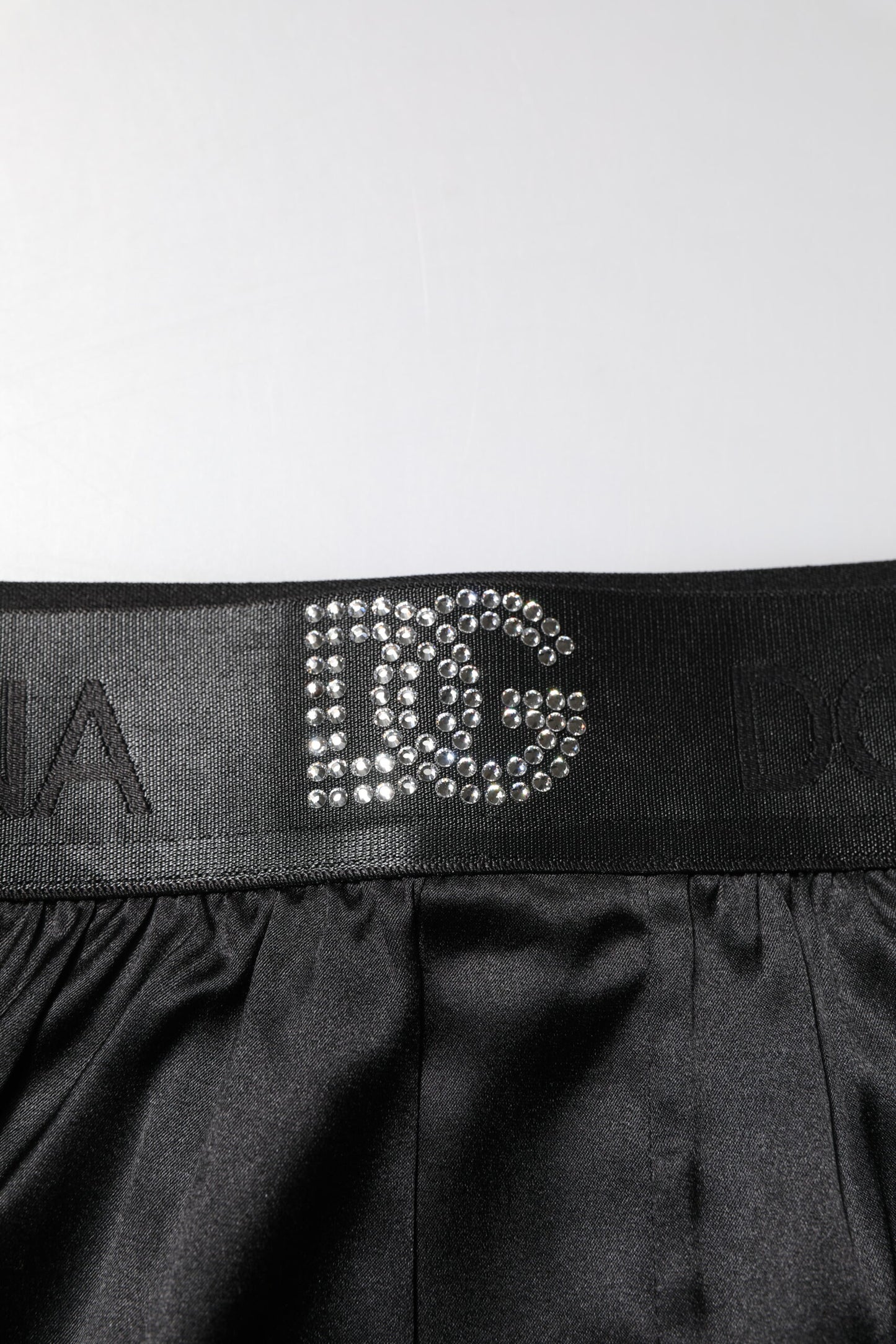 Dolce & Gabbana Caleçon régulier avec logo noir à la taille