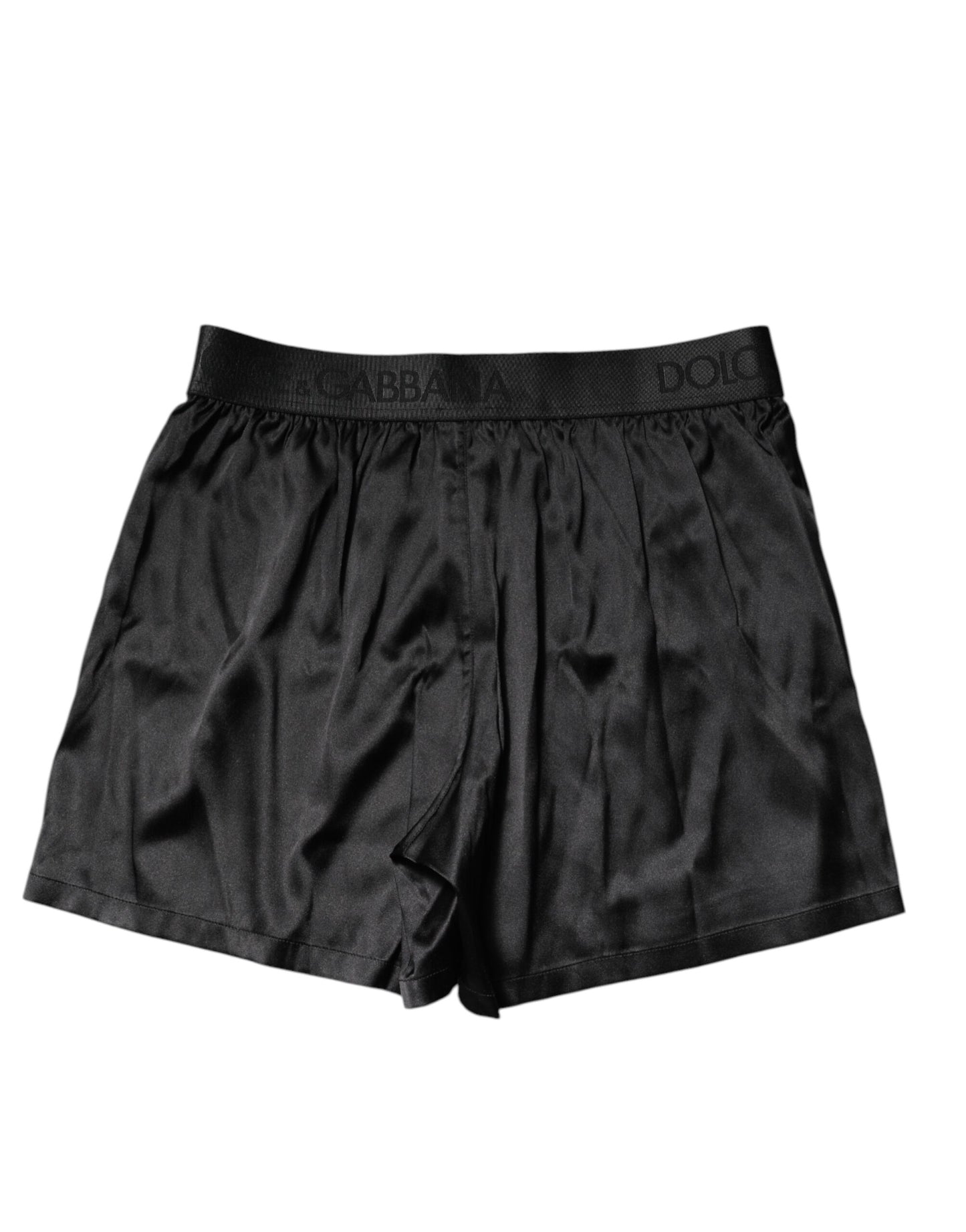 Dolce & Gabbana Caleçon régulier avec logo noir à la taille