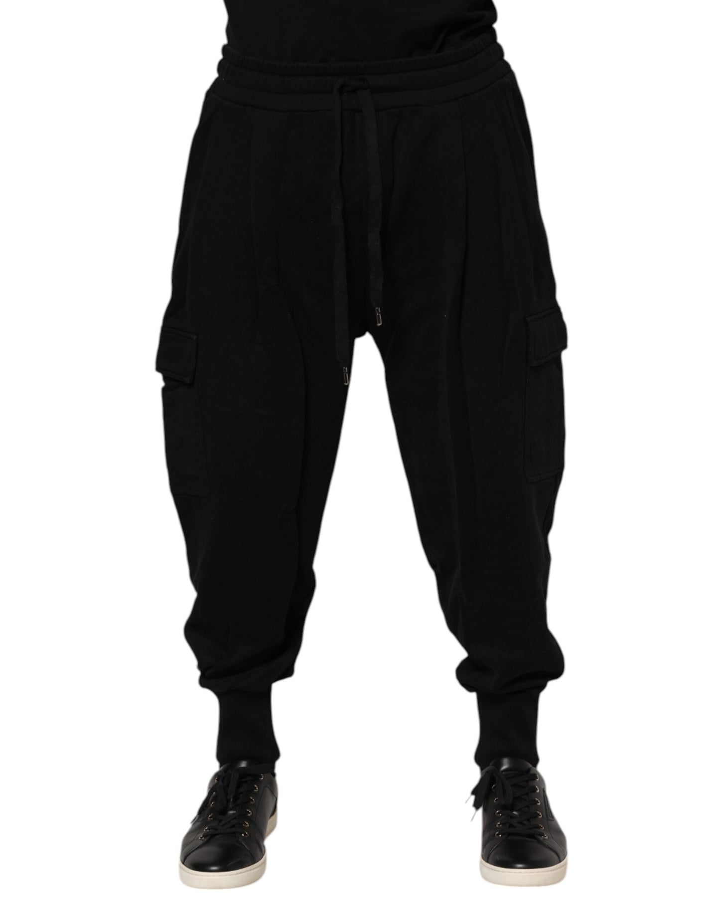 Pantalon de jogging Dolce & Gabbana en coton noir avec logo