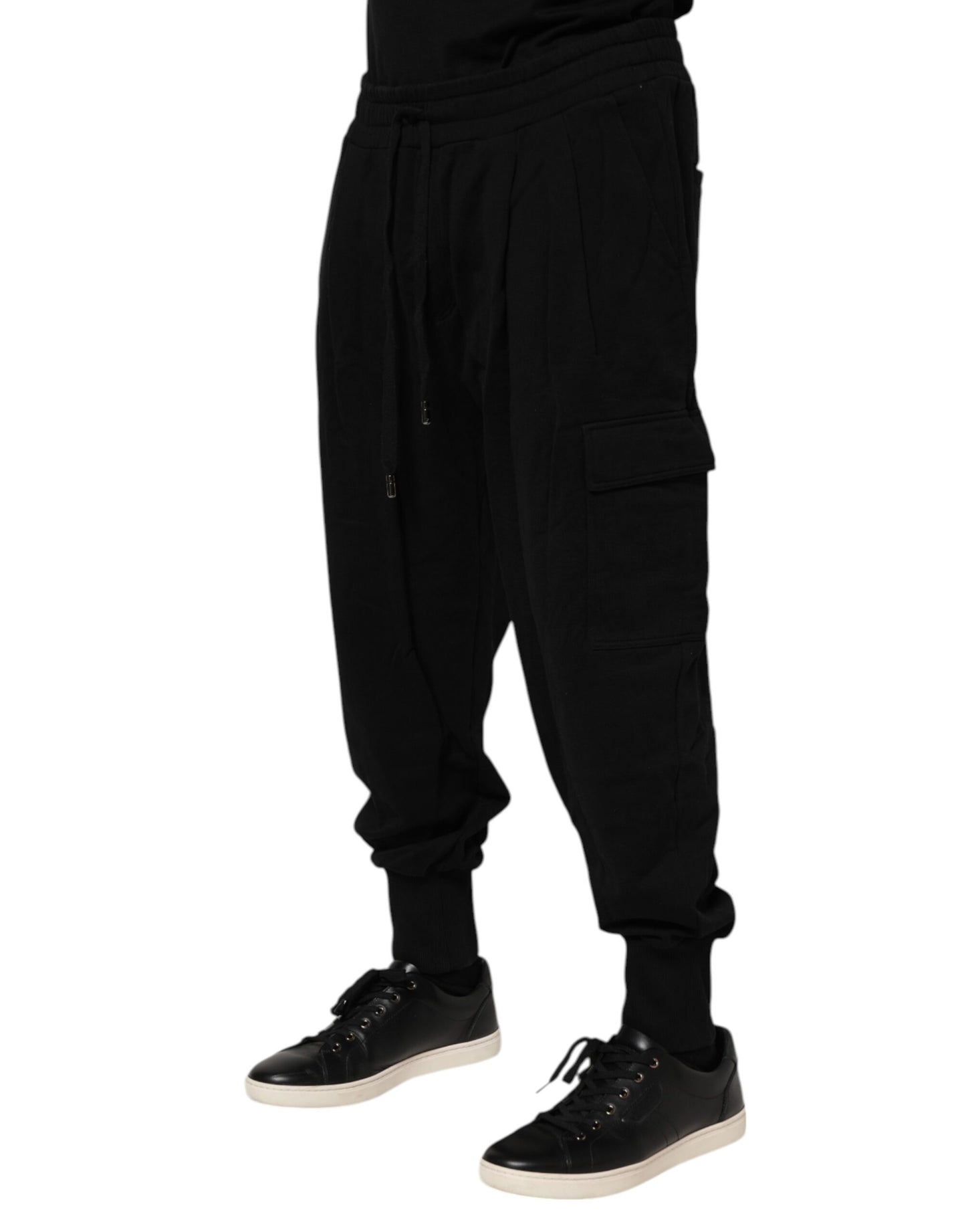 Pantalon de jogging Dolce & Gabbana en coton noir avec logo