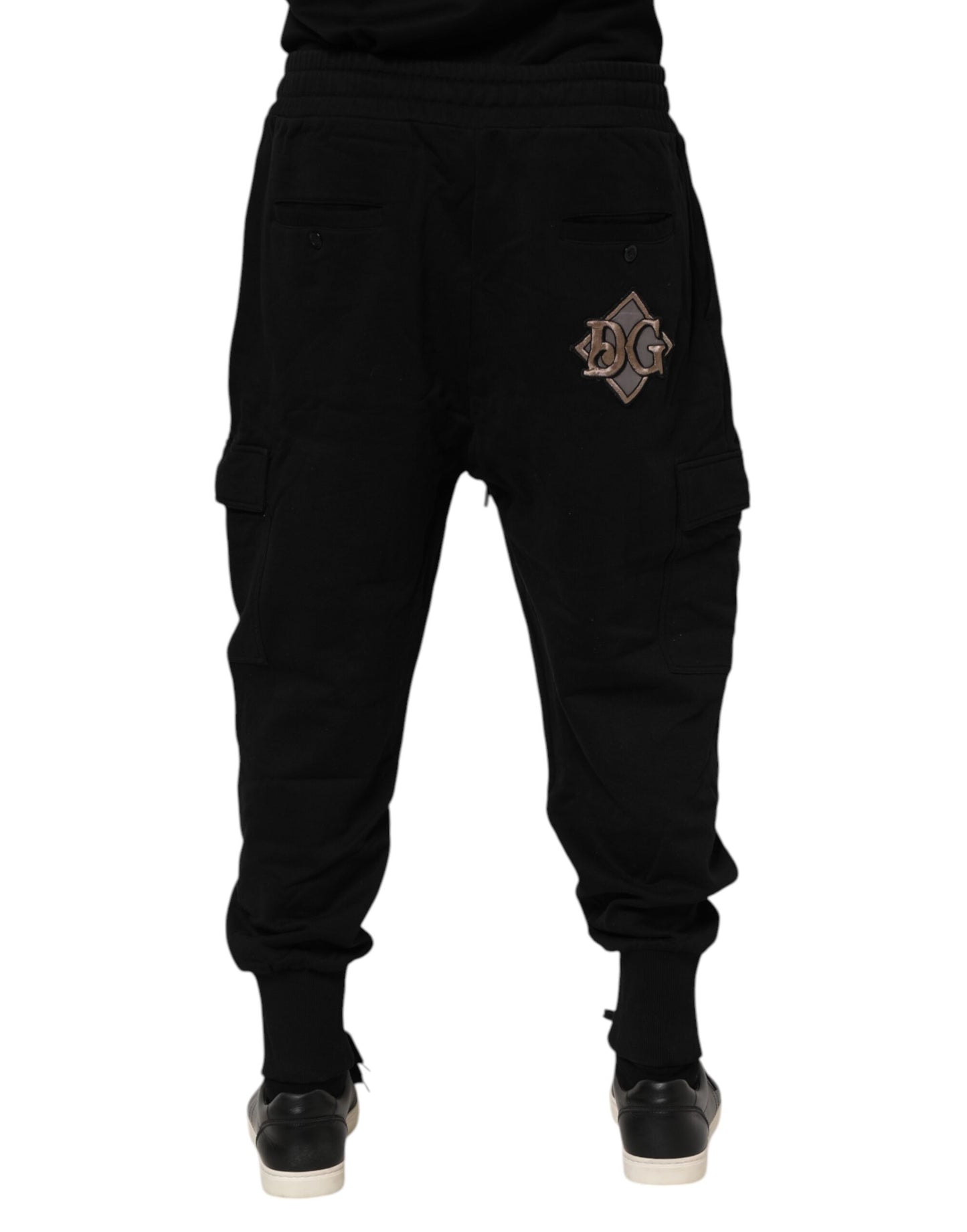 Pantalon de jogging Dolce & Gabbana en coton noir avec logo