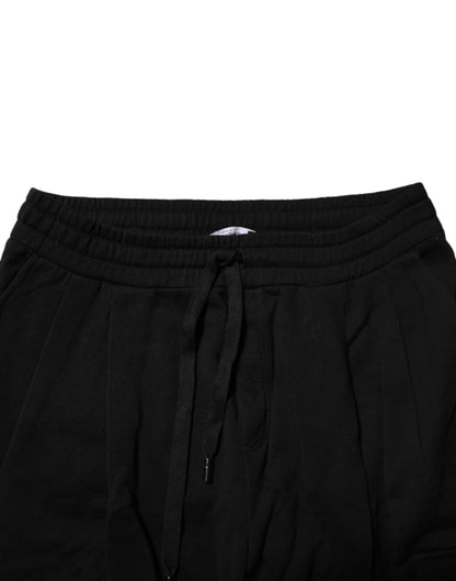 Pantalon de jogging Dolce & Gabbana en coton noir avec logo