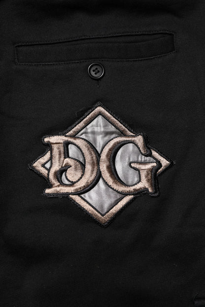 Pantalon de jogging Dolce & Gabbana en coton noir avec logo