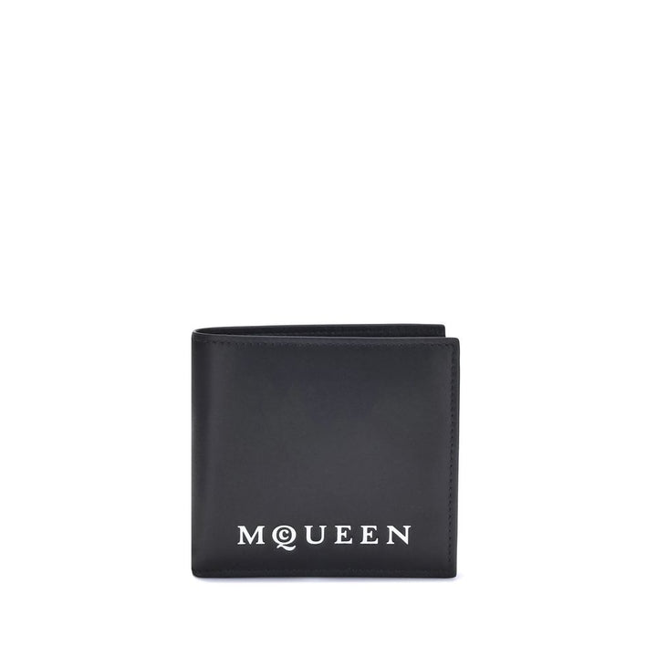 Cartera Alexander McQueen de piel de becerro negra Bos Taurus