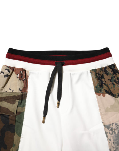 Pantalones deportivos Dolce & Gabbana blancos con patchwork