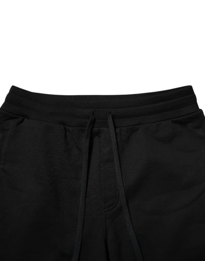 Pantalon de jogging homme Dolce & Gabbana en coton noir avec bande logo