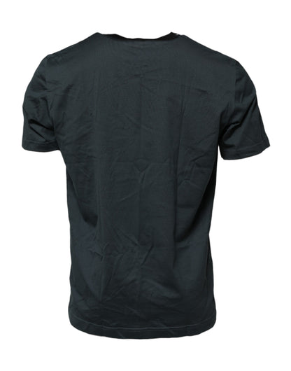 T-shirt Dolce & Gabbana en Coton Noir Imprimé Manches Courtes