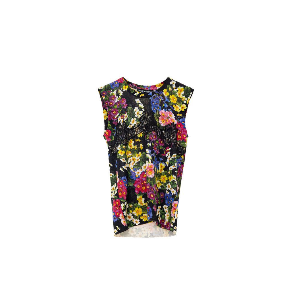 Dolce & Gabbana Black Cashmere Tank Top