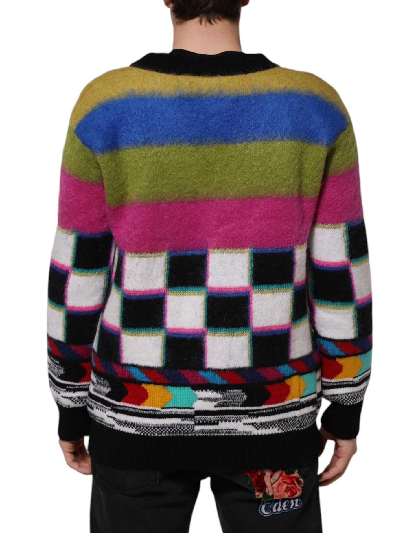 Pull Dolce & Gabbana multicolore à motif Glitch