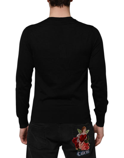 Sudadera Dolce & Gabbana gris oscuro con logo bordado