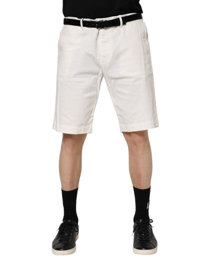 Shorts décontractés pour homme Dolce & Gabbana, en coton stretch blanc