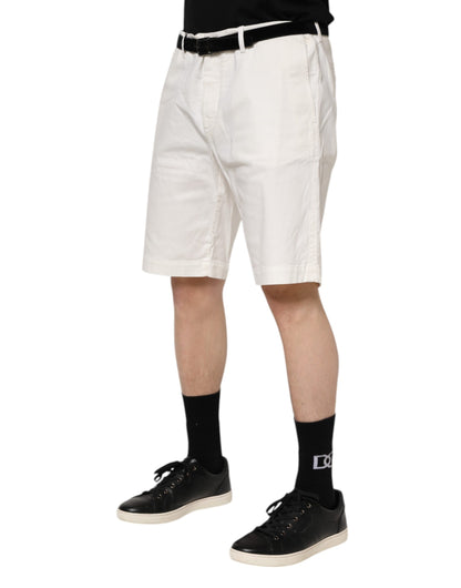 Shorts décontractés pour homme Dolce & Gabbana, en coton stretch blanc