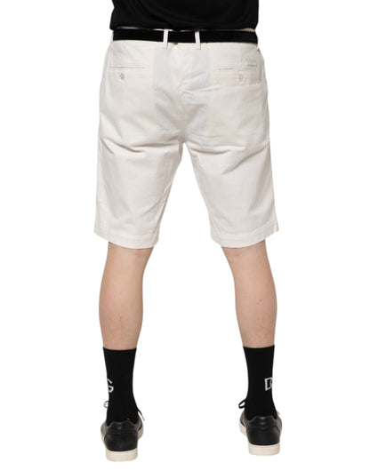 Shorts décontractés pour homme Dolce & Gabbana, en coton stretch blanc