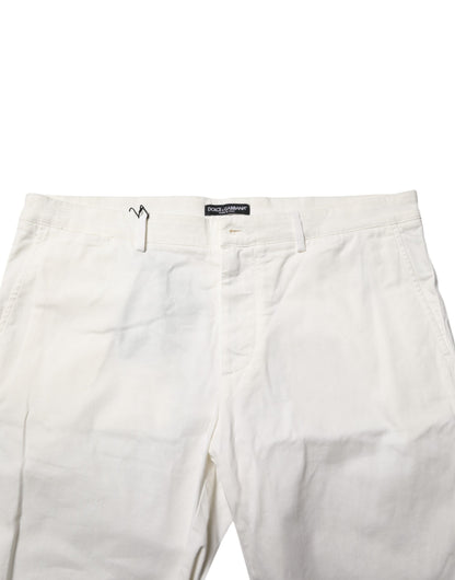 Shorts décontractés pour homme Dolce & Gabbana, en coton stretch blanc