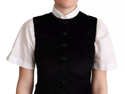 Gilet Dolce & Gabbana motif léopard noir et marron