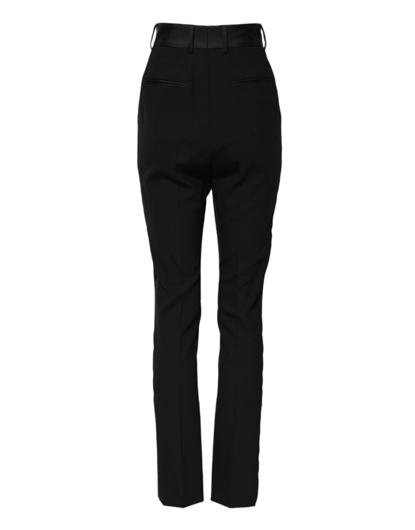 Pantalones pitillo negros de lana de tiro alto Dolce & Gabbana